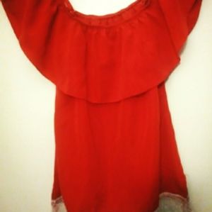 No Boundaries Red Beautiful Blouse